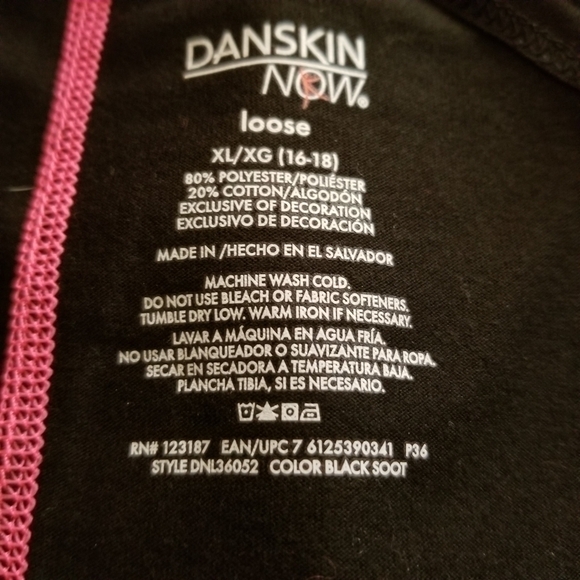 Sale💥5/$25💥 Danskin Loose Fit Workout Tank Size XL 16/18 - Picture 6 of 6